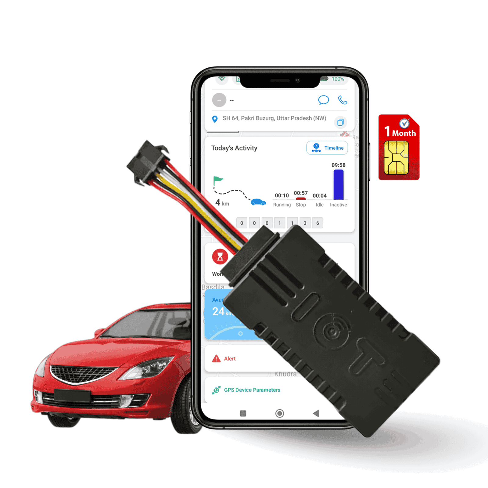 4G Wired GPS Tracker with Fuel Sensor & Engine Cut-Off for Car Bike Truck