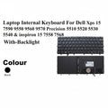 Dell | Internal Keyboard | PCR4J NSK-LV0BC | XPS 15 7590 9550 9560 9570 Precision 5510 5520 5530 5540 Inspiron 15 7558 7568