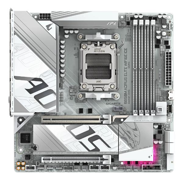 Gigabyte B850M AORUS Elite WiFi6E ICE AM5 DDR5 Micro-ATX Motherboard