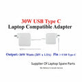 MacBook Compatible | Laptop Adapter | 30W USB-C | Apple MacBook