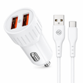 OOGE | Car Charger | Fuel 5C | 25W Fast Charging Dual USB Adapter