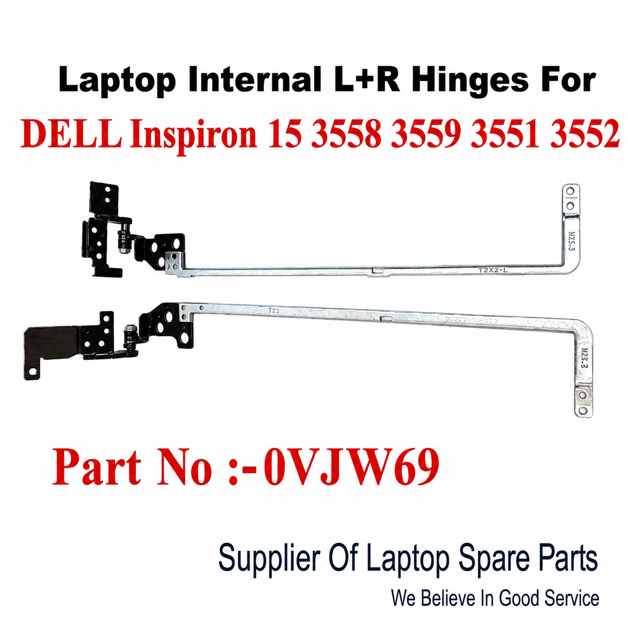 Dell | Laptop Hinges L+R | Q0VJW6 | Inspiron 15 3558 3559 3551 3552