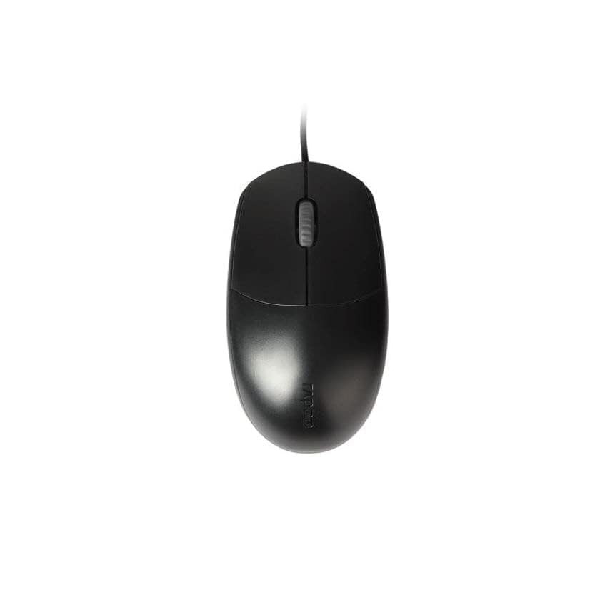 Rapoo N200 Wired Optical Mouse | USB Mouse for PC & Laptop | Ergonomic Computer Mouse