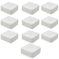 Generic | PVC Square Junction Box 4x4 Inch | CCTV Camera Mounting Box | White | Pack of 10