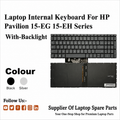 HP | Internal Keyboard Backlit Black Silver | 15-EG/EH | Pavilion 15-EG 15-EH
