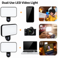 Portable Rechargeable Clip-On LED Cube Light | Selfie Light for Phone, Laptop & Tablet