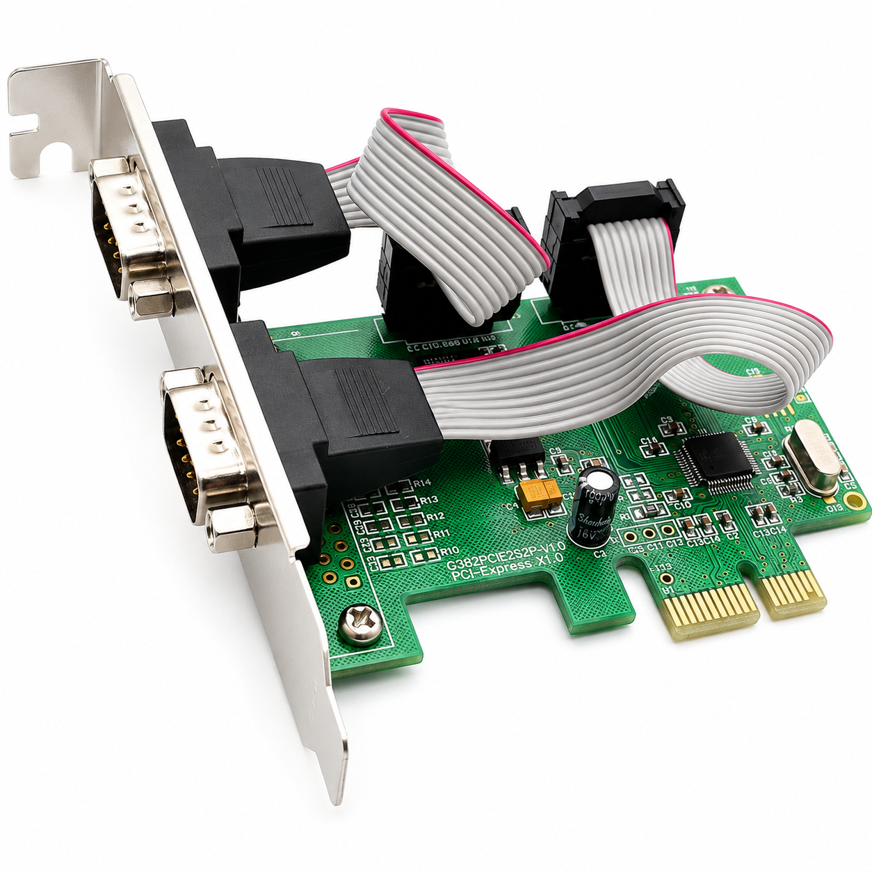 Haze PCIe Express Serial Card | RS232 Serial Port Expansion Card | PCI Express COM Port Adapter
