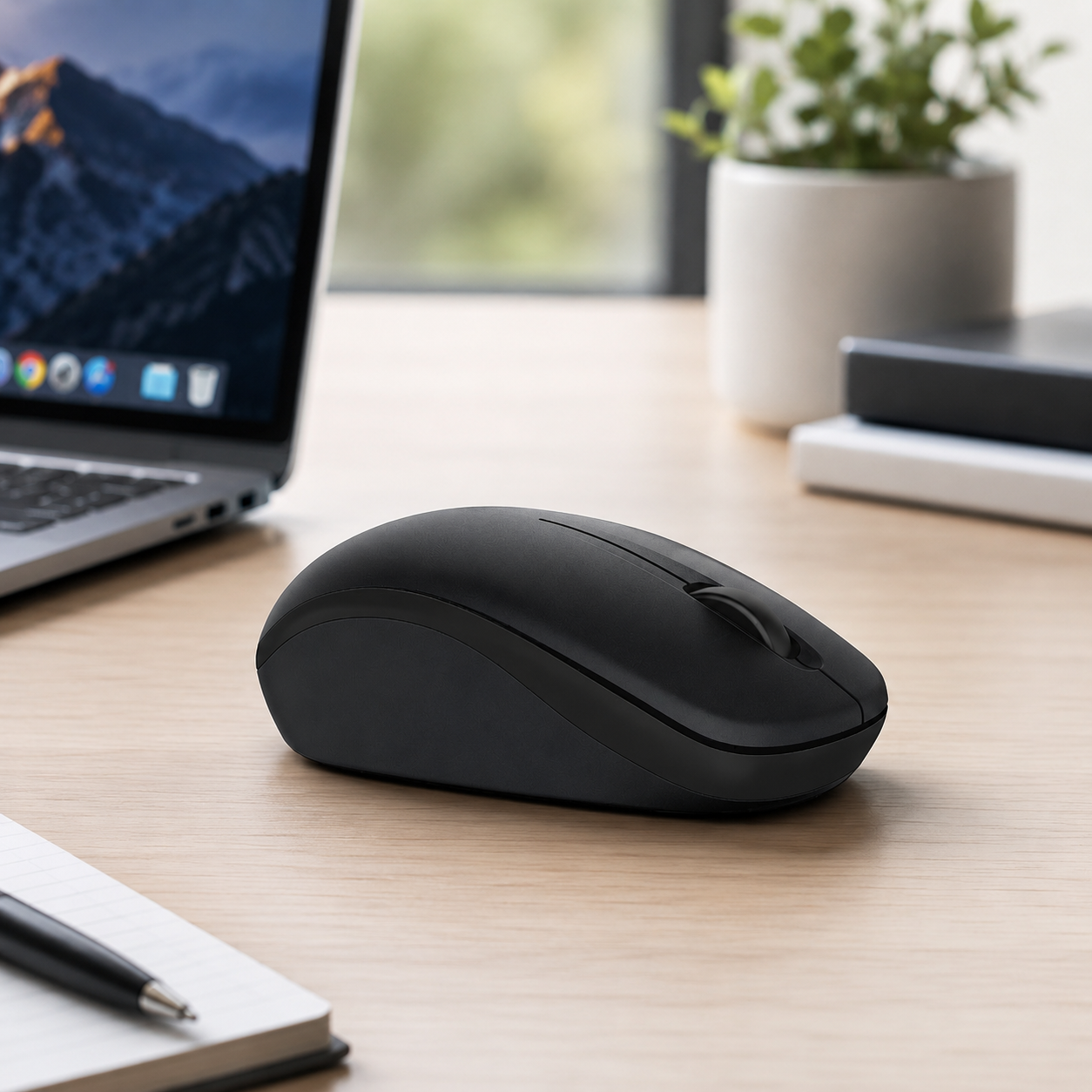 Dell WM126 Wireless Mouse | 2.4GHz USB Optical Mouse for PC & Laptop | Ergonomic Wireless Mouse