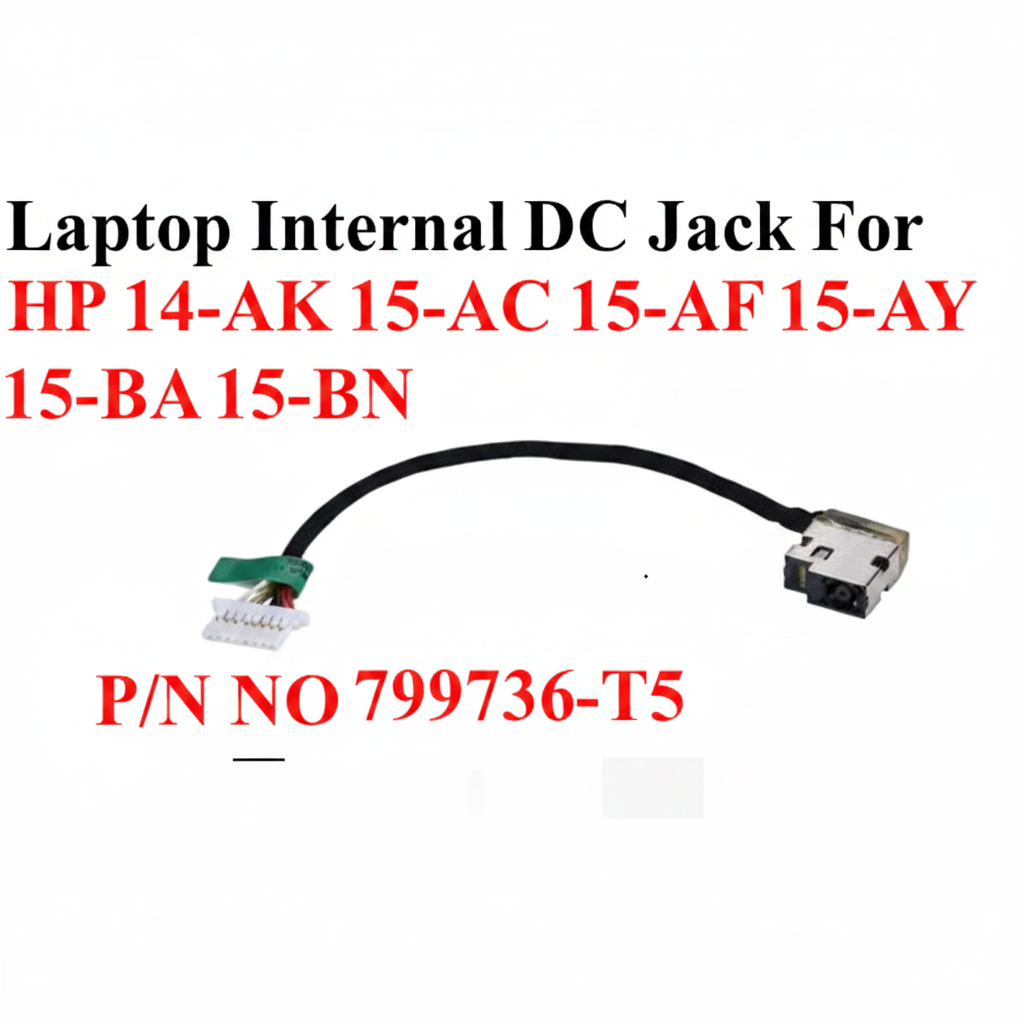 HP | DC Jack | 799736-015 | 14-AK 15-AC 15-AF 15-AY 15-BA 15-BN