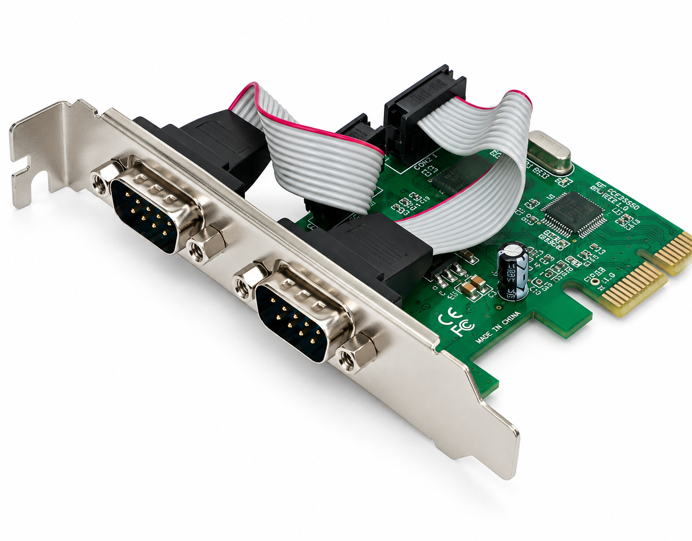 Haze PCIe Express Serial Card | RS232 Serial Port Expansion Card | PCI Express COM Port Adapter