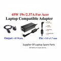 Laptop Adapter | 45W 19V 2.37A | Acer Compatible