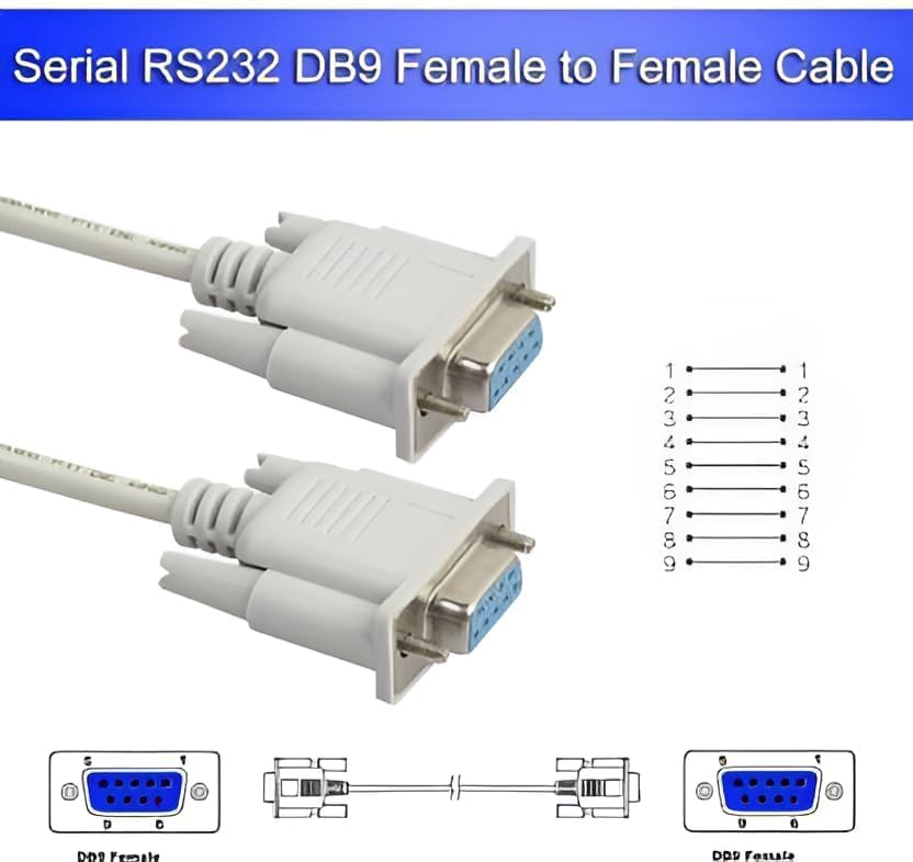 SP Smart Pro Serial Cable F-F 1.5M | DB9 Female to Female RS232 Serial Cable