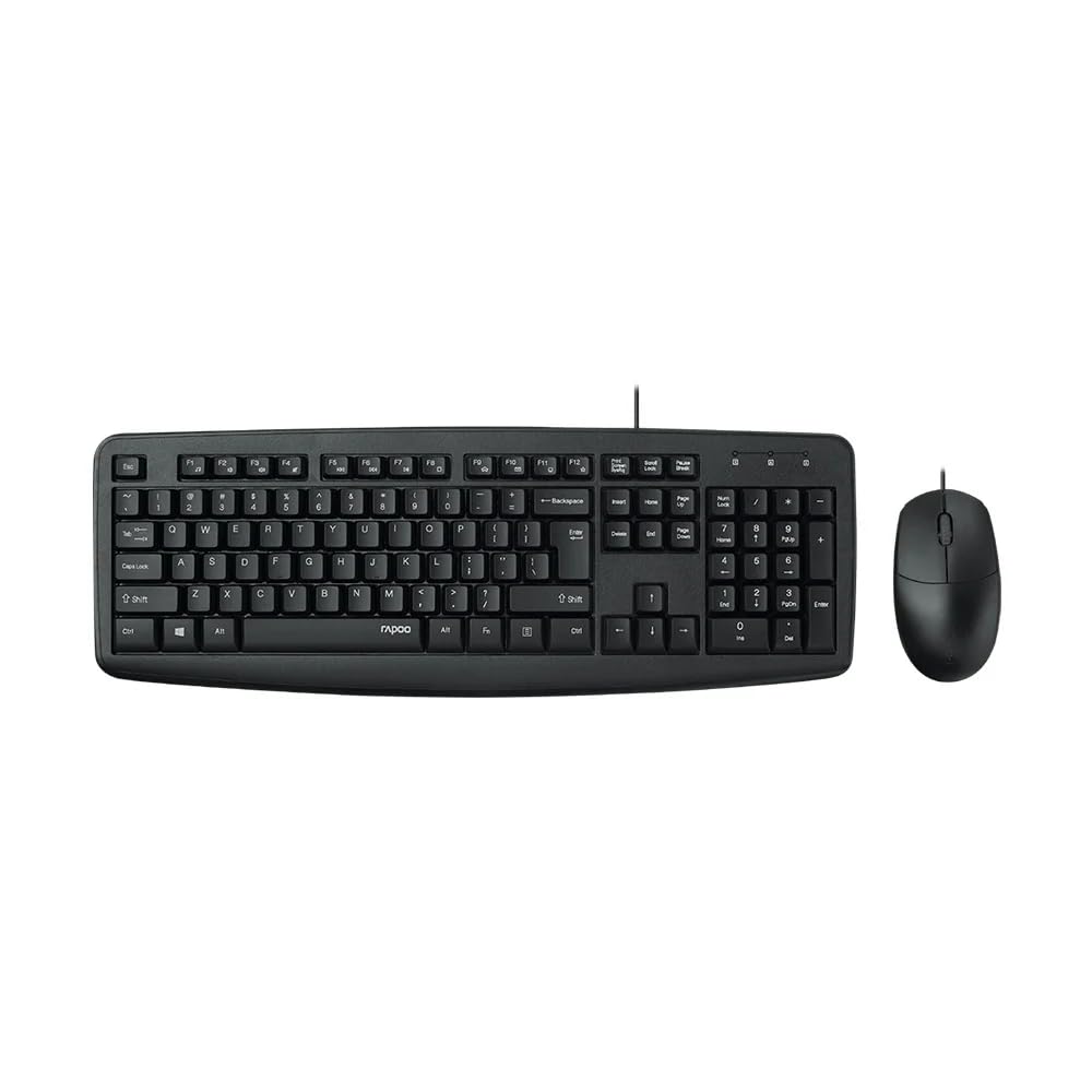 RAPOO | Wired Keyboard & Mouse Combo | NX1600 | USB Compatible