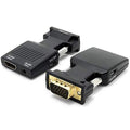 VGA to HDMI Converter with L/R Audio | VGA + RCA Audio to HDMI Adapter | Full HD Display Converter