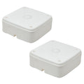SINLOE | PVC Square Junction Box 4x4 Inch | CCTV Camera Mounting Box | White | Pack of 2