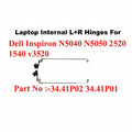 Dell | Laptop Internal L+R Hinges | 34.41P02 34.41P01 | Inspiron N5040, N5050, 2520, 1540, V3520