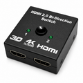 HDMI Bi-Directional Switch | 4K UHD | HDTV to HDTV + Audio | 3D HDMI Splitter Switch