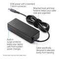 HP 65W Laptop Charger for HP Big Pin | 18.5V 3.5A Power Adapter | Original HP Replacement Charger