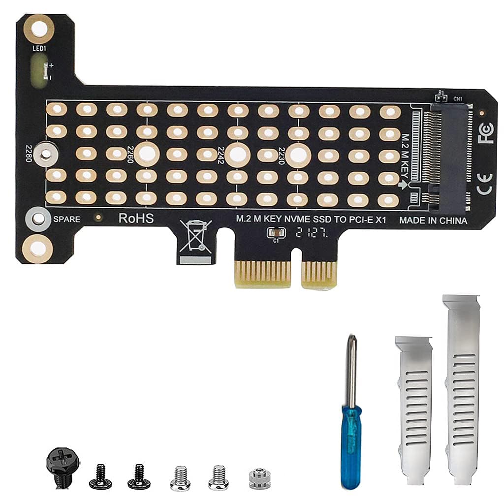 M.2 NVMe PCIe Adapter Card | PCI Express M.2 NVMe SSD Expansion Card | High-Speed Storage Converter
