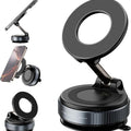 Auslese X68 MagGrip Magnetic Phone Mount | 360° Rotating Vacuum Suction Car Holder | Black