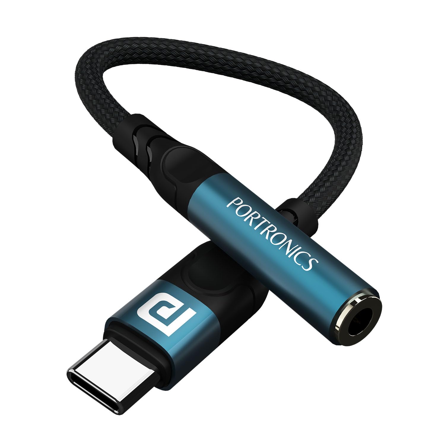 Portronics POR 2203 Konnect C Pro Type-C to 3.5mm AUX Converter | USB-C Audio Adapter | Type-C Earphone Adapter