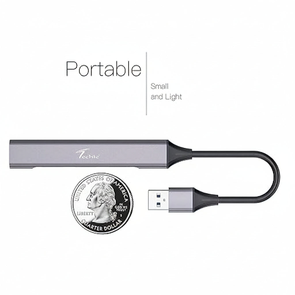 Techie | Type-C USB Hub 4 Port | HUBTC14 | Universal Compatibility