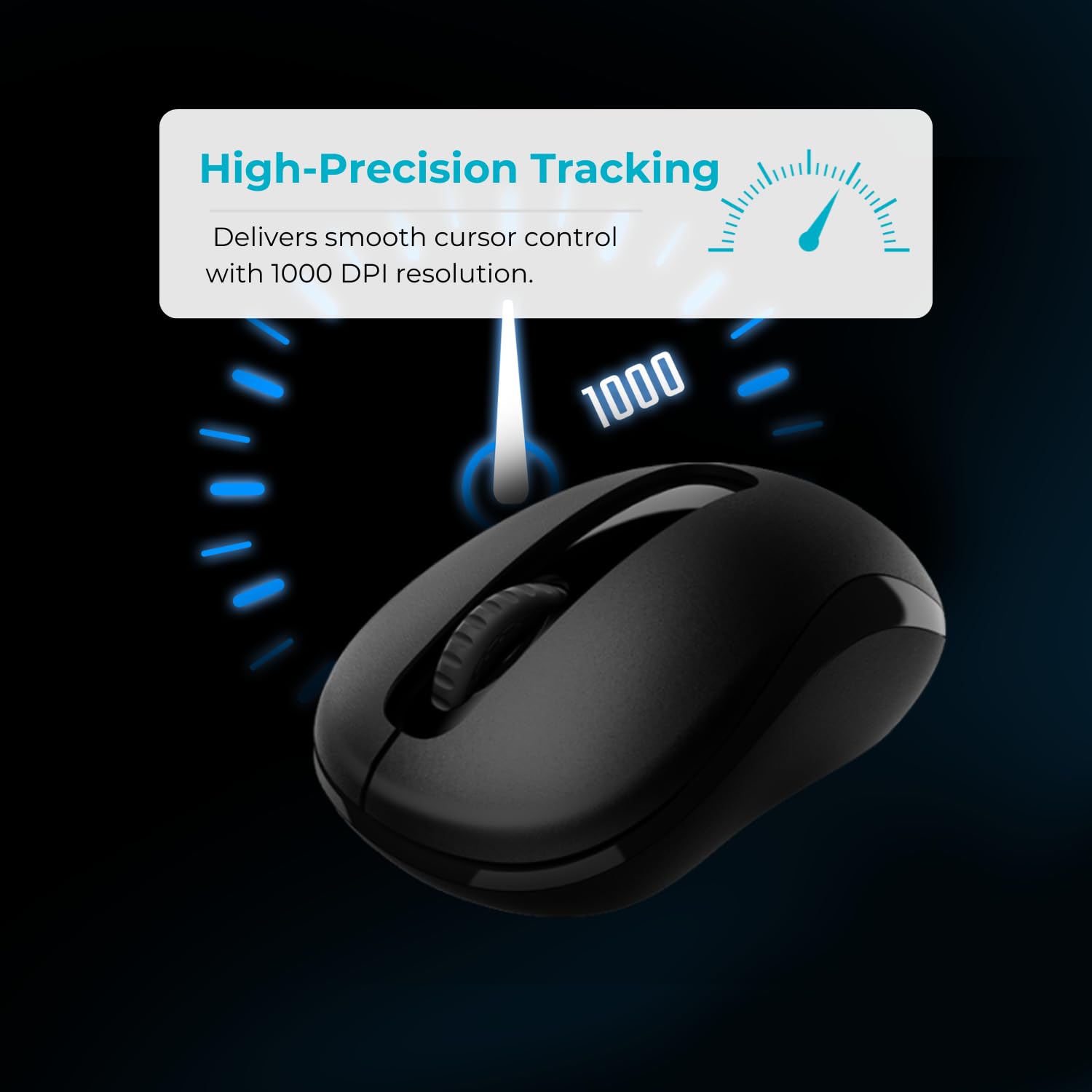 Rapoo M10 Plus Wireless Mouse | 2.4GHz USB Optical Mouse for PC & Laptop | Ergonomic Wireless Mouse