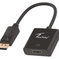 Techie | DisplayPort to HDMI 4K Converter | DP Male to HDMI Female Adapter | 3840×2160@30Hz | Plug & Play | Black