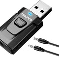 Sounce | Bluetooth 5.0 Transmitter & Receiver | 2-in-1 Wireless Audio Adapter | 3.5mm AUX | 50m Range | Black
