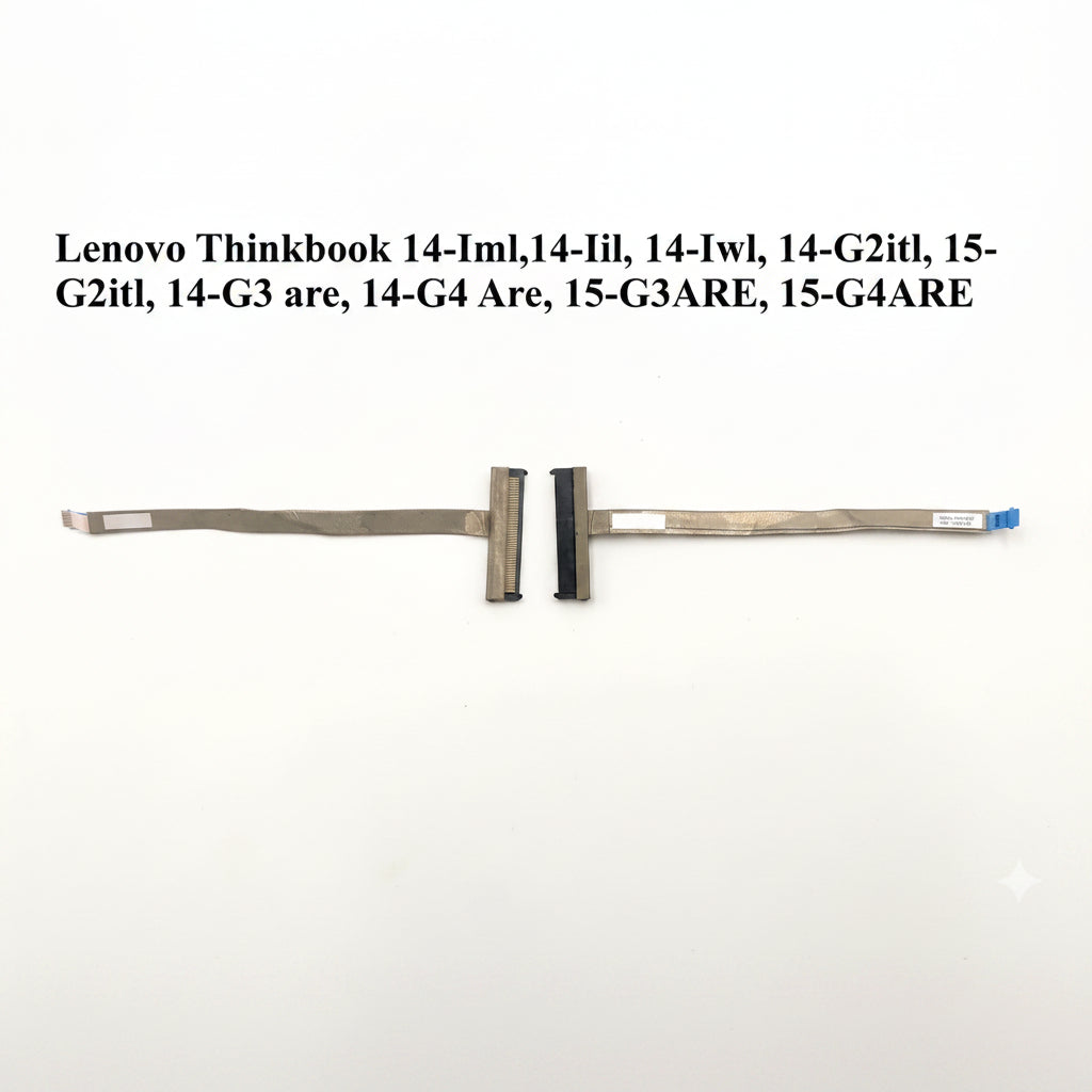 Lenovo Thinkbook laptop screen flex cable on a white background with model number text.