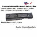 Toshiba | Laptop Battery | PA-3817 | Satellite C600 C645 C650 C655 C675 L600 L630 L635 L640 L645 L650 L655 L670 L675
