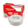 CP PLUS | 3+1 Pure Copper CCTV Camera Cable | 90 Meter | Coaxial Cable with Power | White
