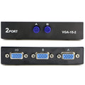 NIGSUR | 2 Port VGA Switch | 2 In 1 Out Manual VGA Selector Switch | Push Button VGA Switch Box | Black