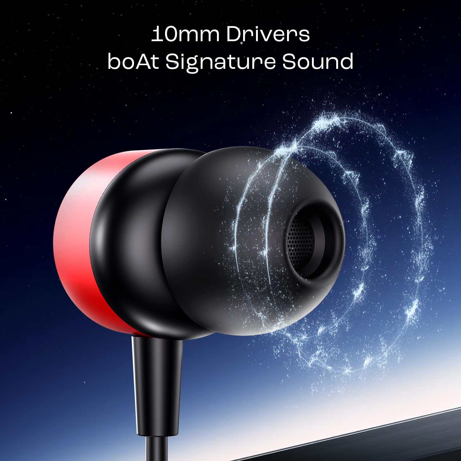 Boat BassHeads 162 V2 Wired Earphones | In-Ear Earphones with Mic | 3.5mm Bass Driven Headset