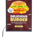Frugo | Slim LED Backlit Menu Display Board | FLBM1 | A4 | Wall & Table Mount | Silver