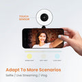 Just Corseca Sunlit Magnetic LED Selfie Light | Rechargeable Mini Ring Light | Adjustable Brightness | Black