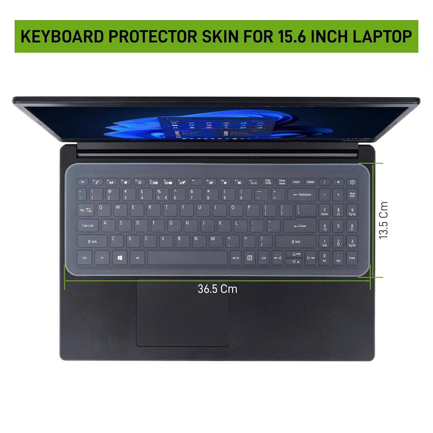 Takeoff Laptop Keyboard Protector 15.6 Inch / 14 Inch | Dustproof Keyboard Cover | Silicone Keyboard Skin