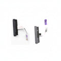 Electronic components on a white background