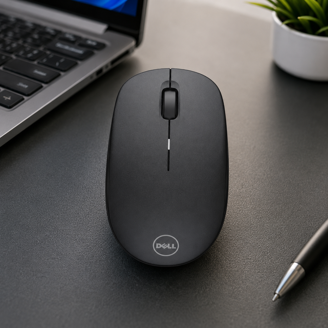 Dell WM126 Wireless Mouse | 2.4GHz USB Optical Mouse for PC & Laptop | Ergonomic Wireless Mouse