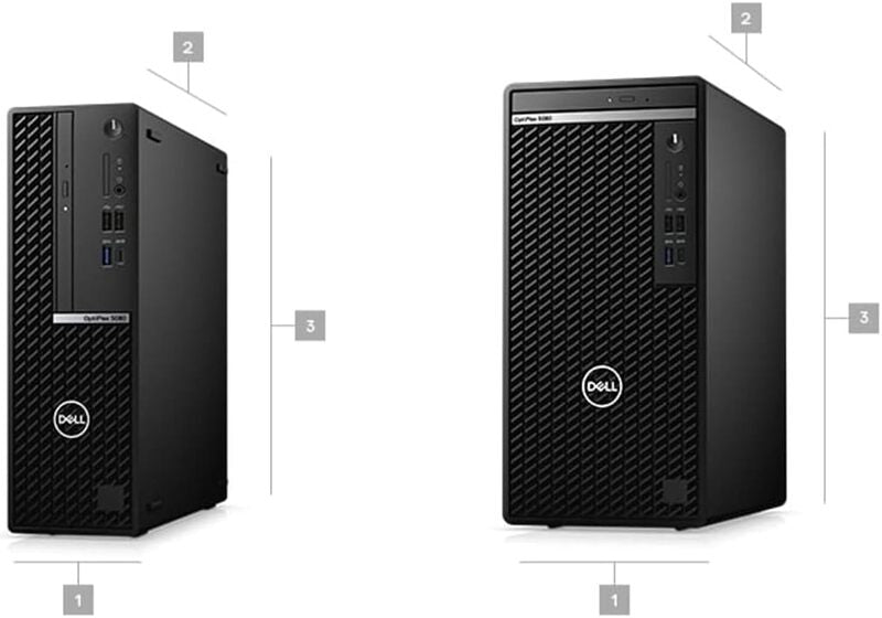 Refurbished Dell Optiplex 5080 SFF 10th Gen Desktop | 8GB/16GB RAM | 256GB/512GB SSD | W11