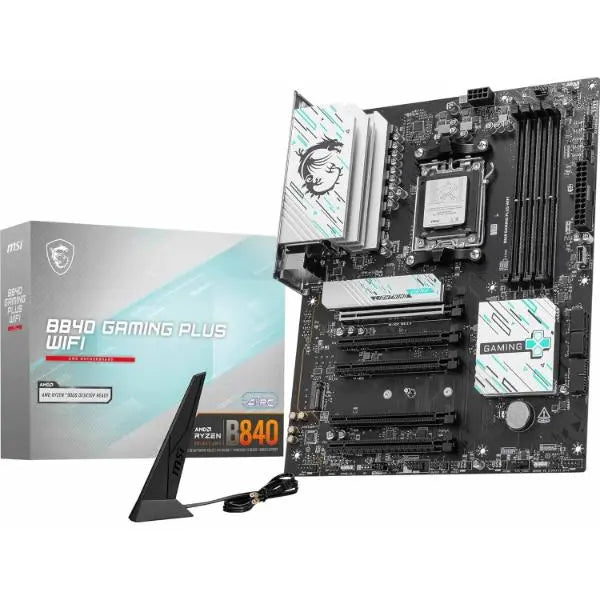 MSI B840 Gaming Plus WiFi AM5 ATX Motherboard for AMD Ryzen 7000/8000 Series, DDR5 Support