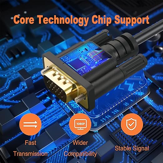 TCHV1 | HDMI to VGA Cable | NA | 1.5m Universal Compatibility