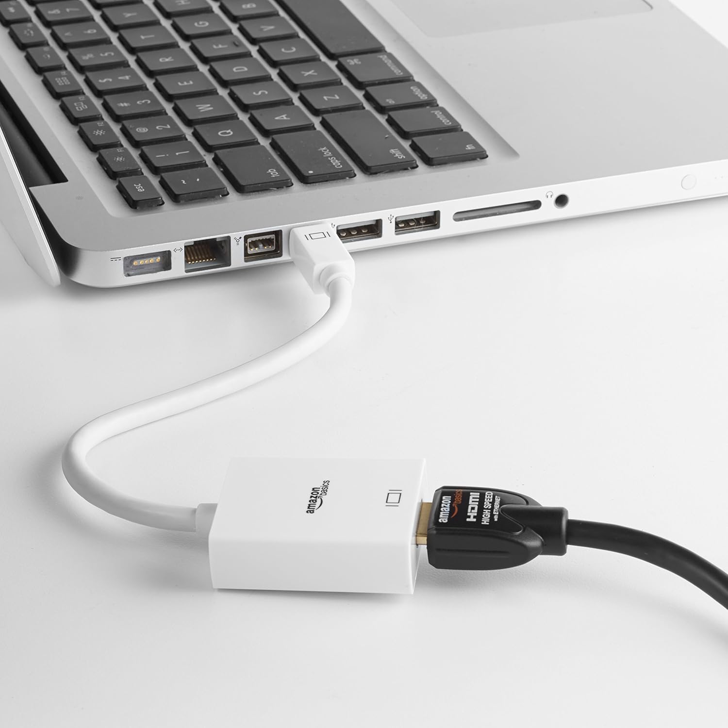 Amazon Basics Mini DisplayPort to HDMI Converter | Mini DP to HDMI Adapter | Full HD Display Converter