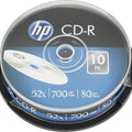 HP | CD-R 700MB Recordable Compact Disc | 52X Speed | 80 Minutes | Pack of 10 Cake Box