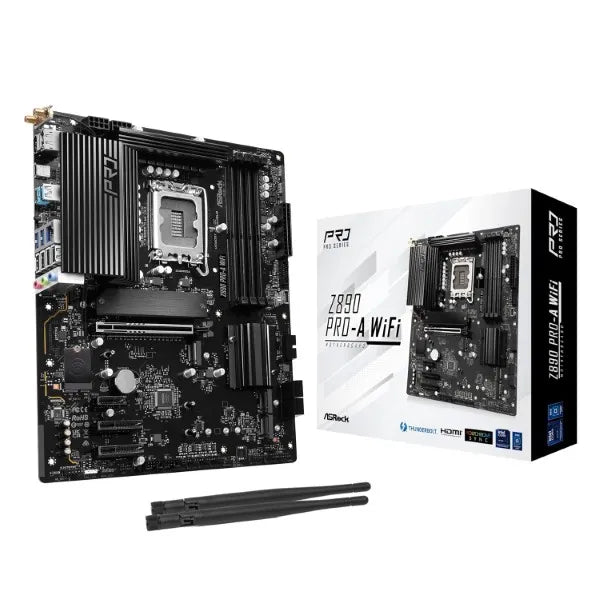ASRock Z890 Pro-A WiFi 6E ATX Motherboard for Intel Core Ultra | LGA1851 | DDR5 | PCIe 5.0 | 2.5G LAN | M.2 NVMe