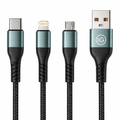 OOGE | Rope 200 Cable |  Charging & Data Cable | Four USB cables with different connectors