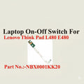 Lenovo | Power Button Switch | NBX0001KK20 | ThinkPad L480 L490 E480 E490