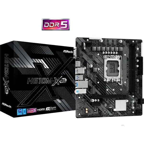 ASRock H610M-X D5 Intel H610 DDR5 Micro-ATX Motherboard