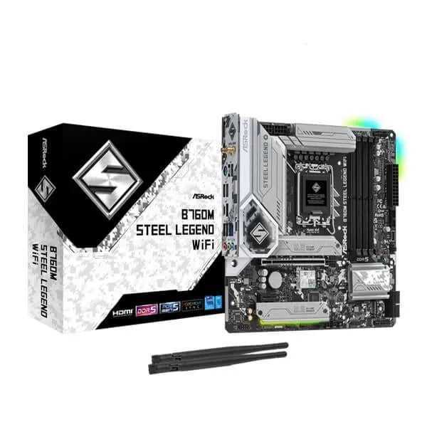ASRock B760M Steel Legend WiFi Motherboard for Intel 12th, 13th & 14th Gen Intel Processors