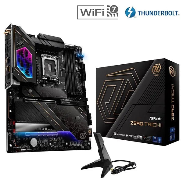 ASRock Z890 Taichi ATX Motherboard (Intel LGA1851, Z890, SATA 6Gb/s)